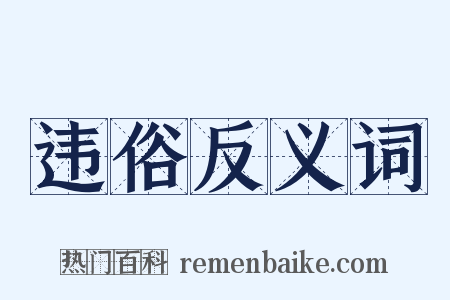 违俗反义词是什么意思的图片